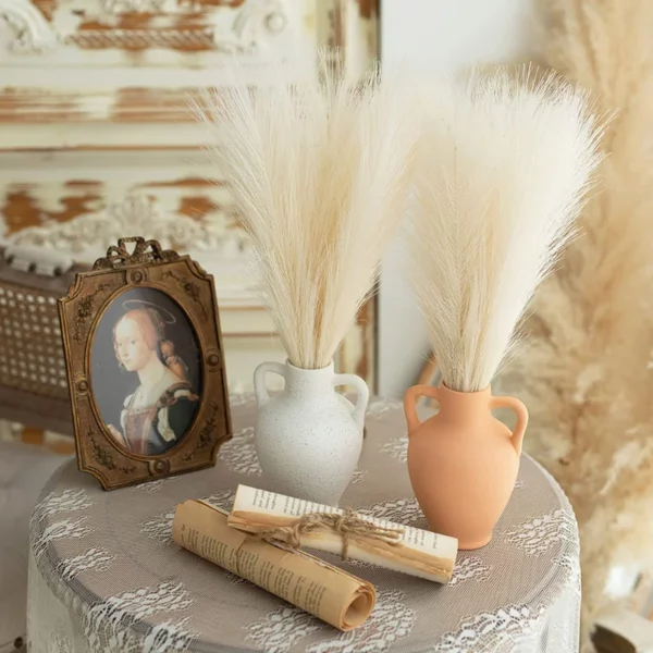 10/30Pcs Fluffy Pampas Grass Artificial Flowers Decoration for Wedding Boho Bouquet Party Home Vase Decor Fake Plant Reed Flower