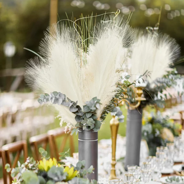 10/30Pcs Fluffy Pampas Grass Artificial Flowers Decoration for Wedding Boho Bouquet Party Home Vase Decor Fake Plant Reed Flower
