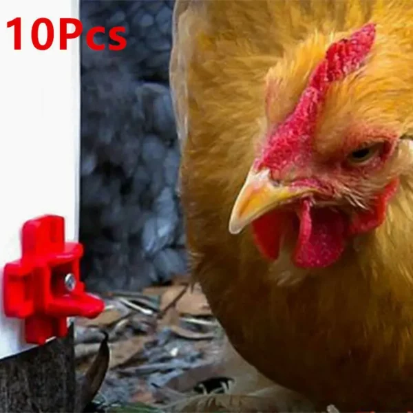 10pcs Poultry Drinker Horizontal Side Mount Chicken Nipples Waterer Automatic Poultry Drinker Farming Feeding Equipment