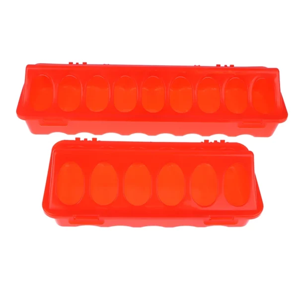 1PC 12/18holes Double Row Plastic Flip-Top Poultry Bird Feeder Ground Chicken Bird Feeder Trough Pheasant Feeding Bucket