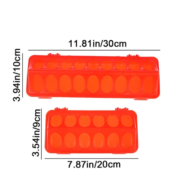 1PC 12/18holes Double Row Plastic Flip-Top Poultry Bird Feeder Ground Chicken Bird Feeder Trough Pheasant Feeding Bucket