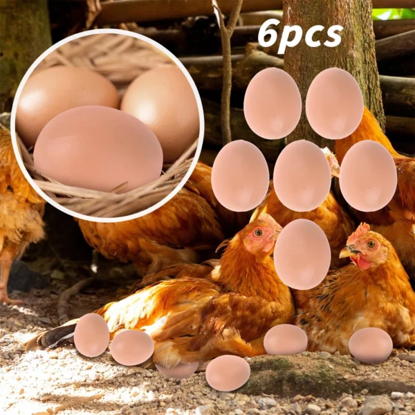 6/12PCS Hatching Egg Easter Hen Poultry Hatch Breeding Simulation Fake Plastic Artificial Eggs DIY Painting Egg Educational Toys