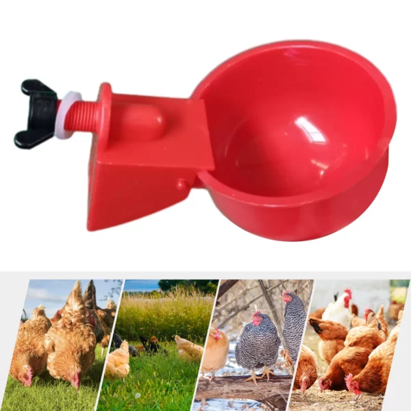 6Pcs Poultry Drinking Bowl Feeder Automatic Livestock Feeding Watering Supplies Farm Animal Drinking Water Feeder