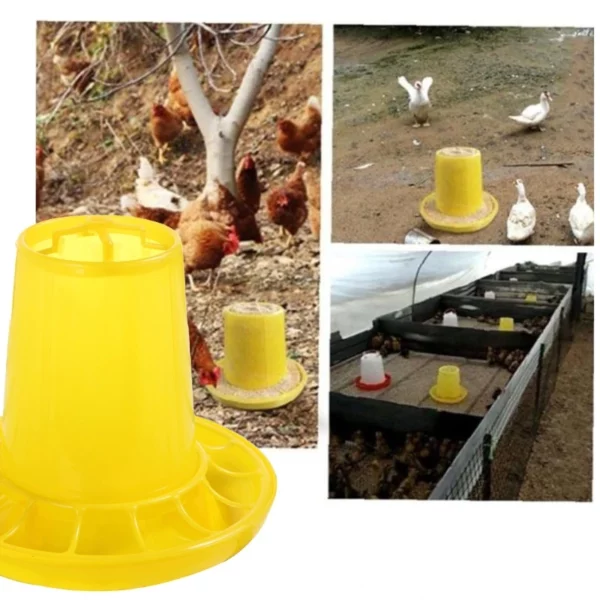 Chick Feeder Baby Chicken Feeders for Poultry No Waste 2.2 Pound Capacity