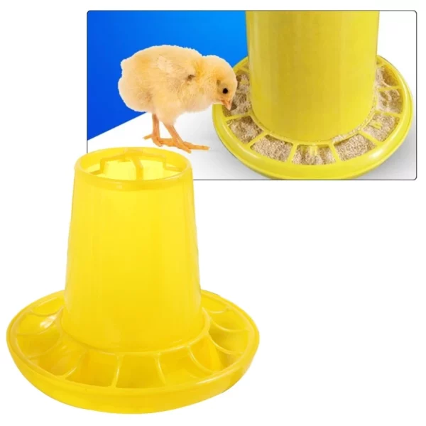 Chick Feeder Baby Chicken Feeders for Poultry No Waste 2.2 Pound Capacity