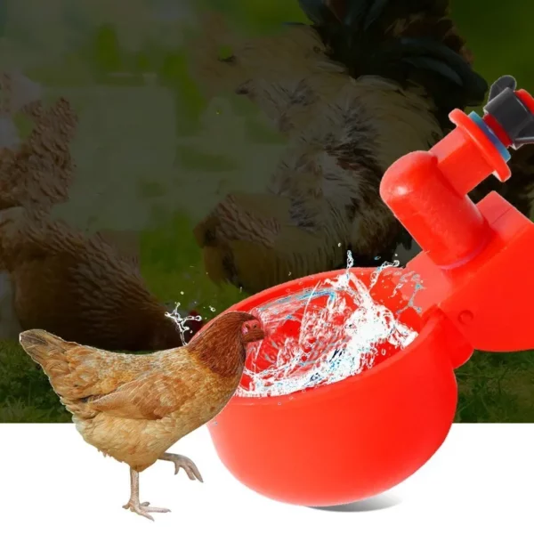 Chicken Drinking Cup Automatic Drinker Chicken Feeder Plastic Poultry Waterer Drinking Water Feeder for Chicks Duck Goose Quail