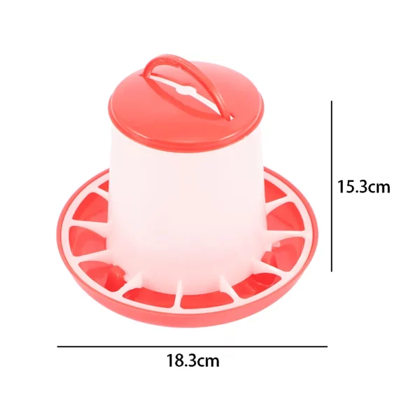 Poultry Feeders Plastic 1.5Kg Reusable Chick Hen Quail Pigeon Feeding Watering Tool Farm Animal Supplies