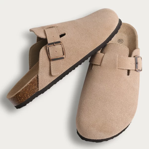 Shevalues Classic Cork Clogs Slippers Women Men Soft Footbed Suede Sandals With Arch Support Trendy Beach Slides Home Men Mules
