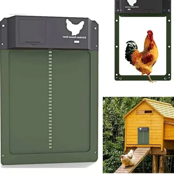 Solar Automatic Chicken Coop Door Light Sensor Auto Day Night Switch Poultry House Waterproof Electric Door Farm Smart Supplies
